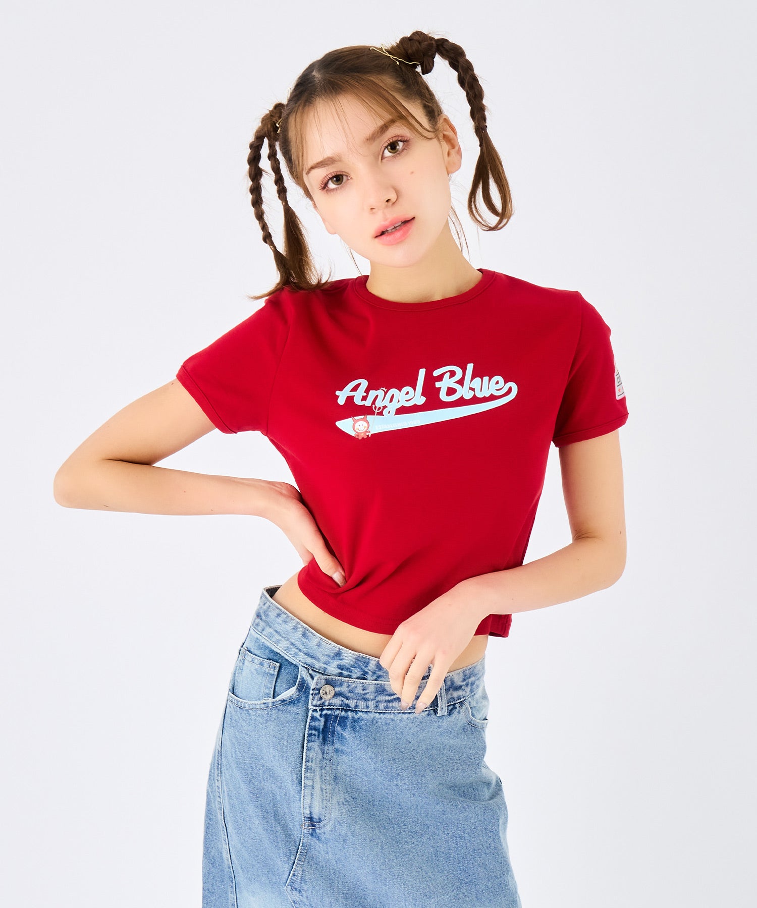 ANGEL BLUE｜エンジェルブルー 35周年クロップドTシャツ カットソー T