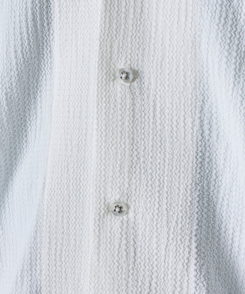 【6/28~値下げ】ウェーブジャガード半袖シャツ