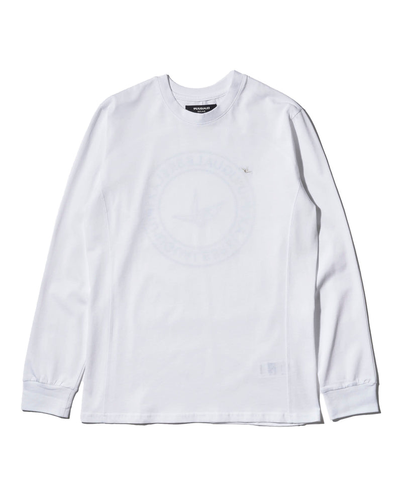 circle logo rhinestone longsleeve T-shirt / サークルロゴ ラインストーン クルーネックロングスリーブTシャツ