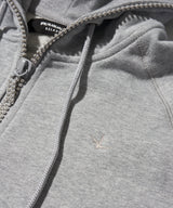 circle logo rhinestone hoodie / サークルロゴ ラインストーンジップパーカー