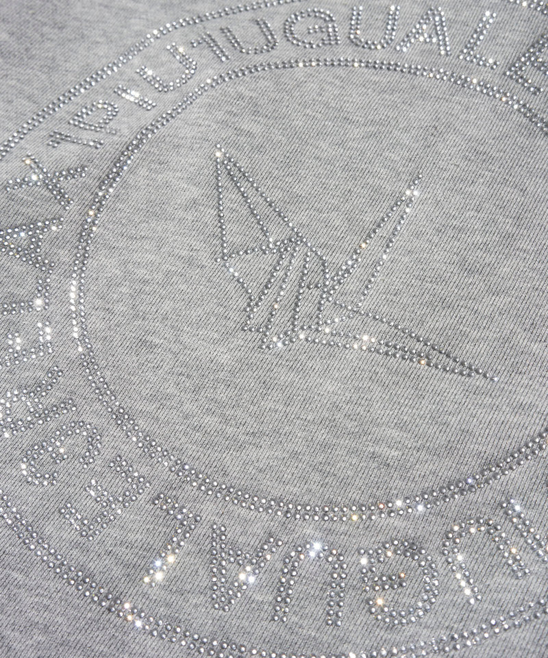 【期間限定セール 20％OFF】circle logo rhinestone hoodie / サークルロゴ ラインストーンジップパーカー