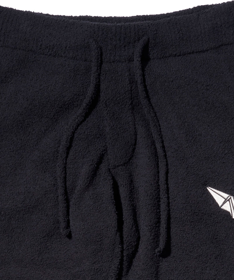 【期間限定セール 30％OFF】Crane boa knit pants / ワンポイント刺繍ニットパンツ