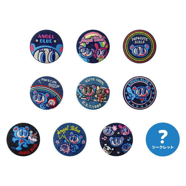 エンジェルブルー シークレットデニム刺繍缶バッジ – PIXIUM