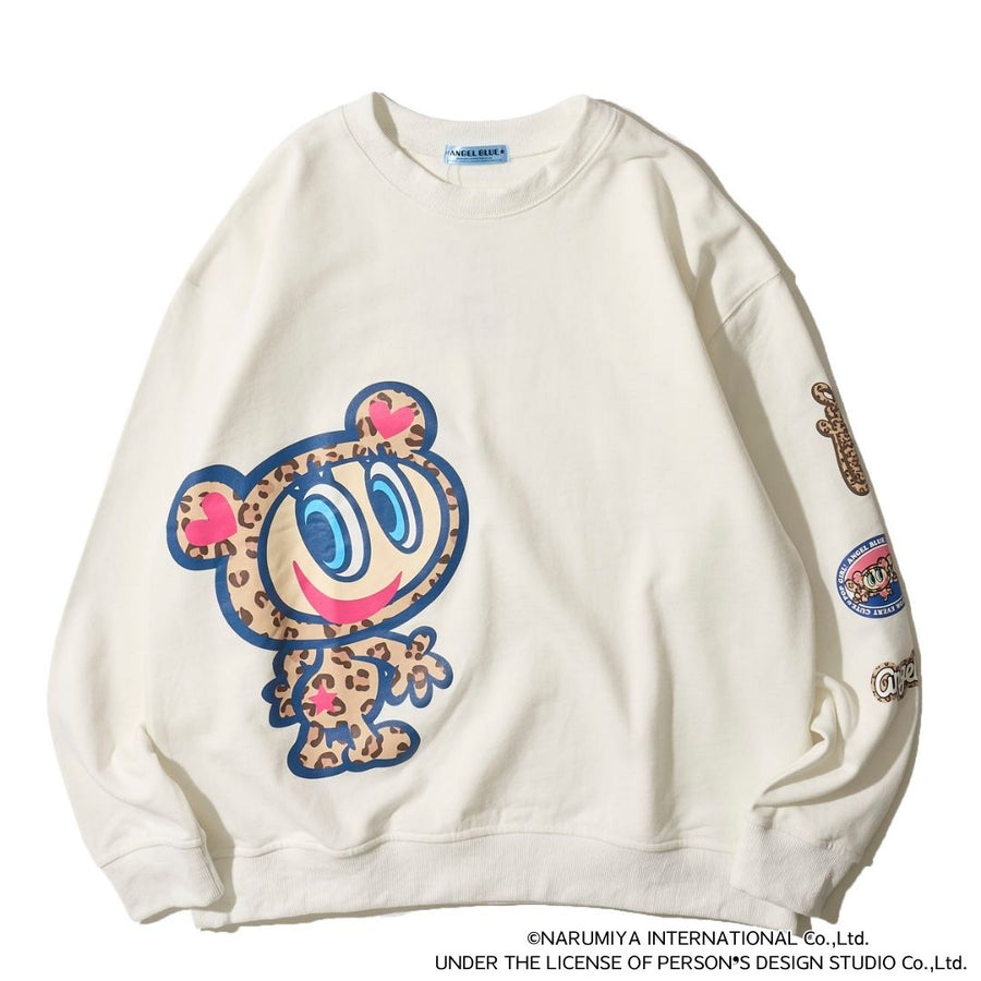 ヒョウ柄ビッグプリントスウェット