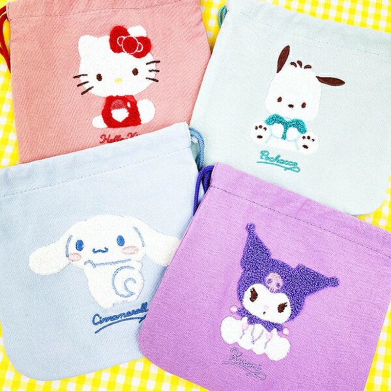 【サンリオ】サガラ刺繍巾着ポーチ