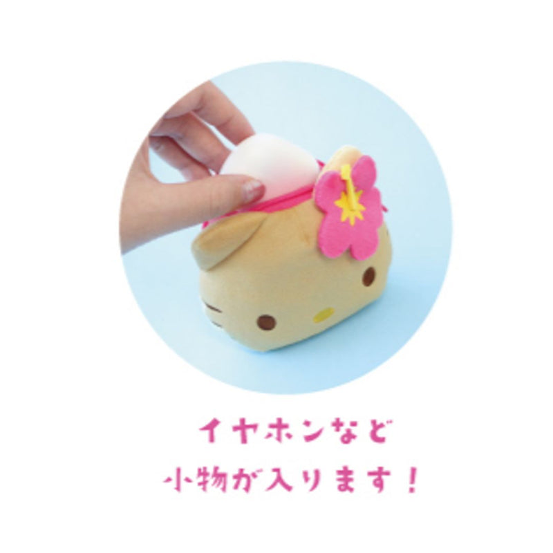 【日焼けキティ】カラビナ付きぬいぐるみファスナー