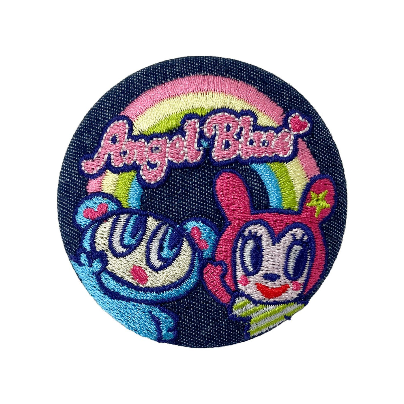 エンジェルブルー シークレットデニム刺繍缶バッジ – PIXIUM