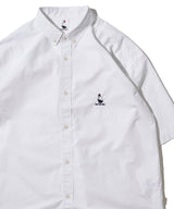 【ポイント20％還元】ワンポイント刺繍 ビッグシルエット 半袖 ボタンダウンシャツ