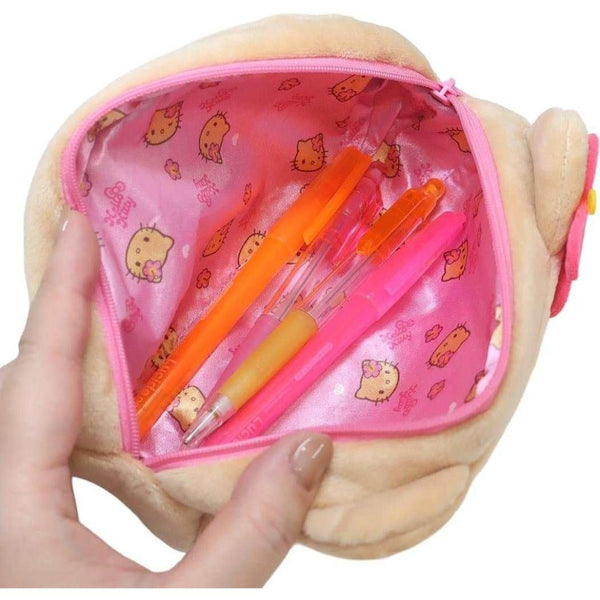 【日焼けキティ】ぬいぐるみフェイスペンポーチ