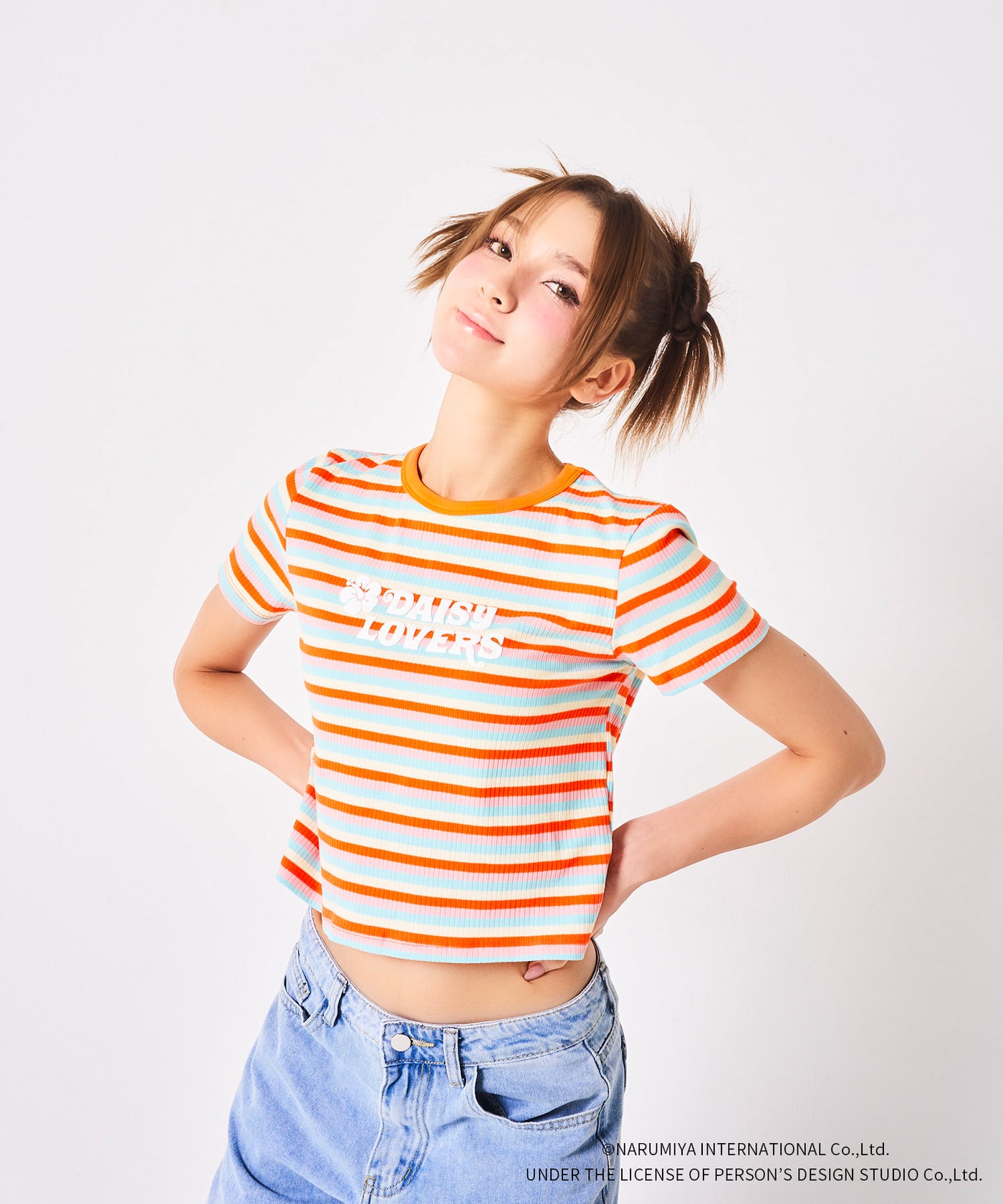 マルチボーダークロップドTシャツ – PIXIUM