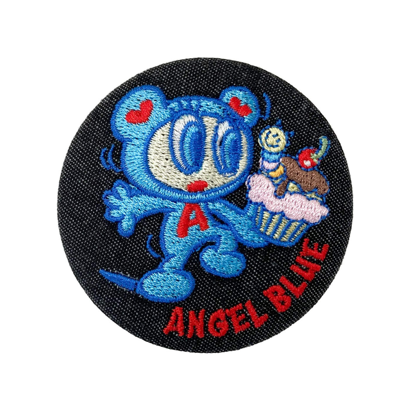 エンジェルブルー シークレットデニム刺繍缶バッジ – PIXIUM