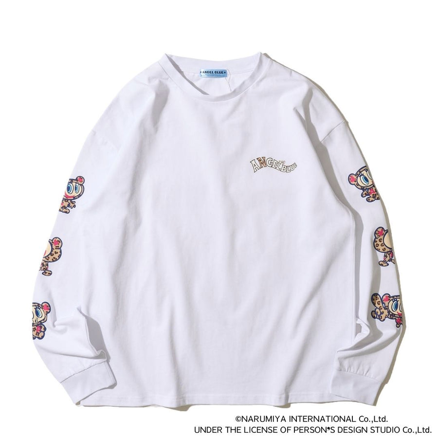 ヒョウ柄袖プリントロングＴシャツ